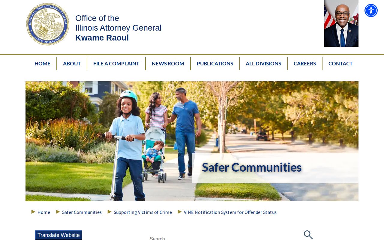 Illinois Attorney General VINE custody notification information for Kendall County arrests